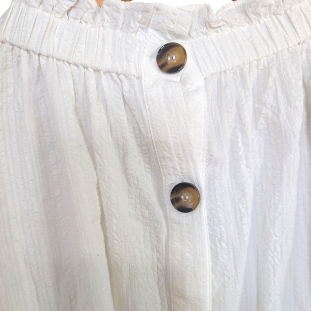 THML White Embroidered Puff Sleeve Top....Size XL - Picture 6 of 7